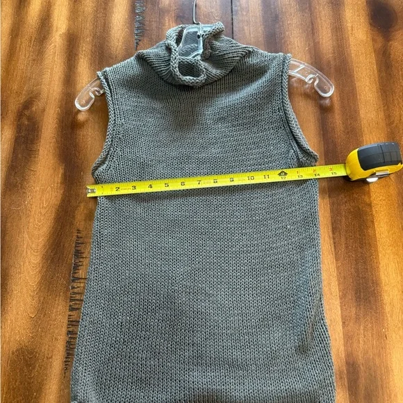 Jigsaw Sleeveless Olive Green Small cowl Neck Sweater - Picture 5 of 8